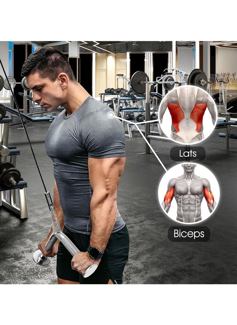 Generic LAT Pull Down Cable Attachment, Tricep Press Down Bar, V-Shaped Bar with Diamond Knurl Handle, Bodybuilding Strength Training Attachments  - Image 5