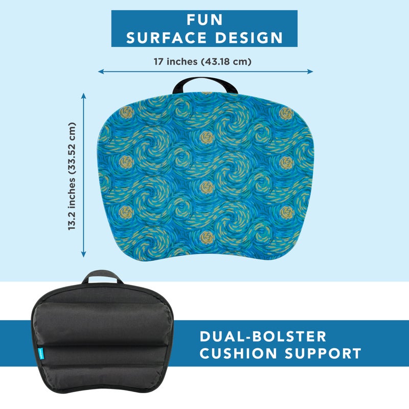 LAPGEAR MyStyle Portable Lap Desk with Cushion - Starry Blue - Fits up to 15.6 Inch Laptops - Style No. 45339 - Image 5