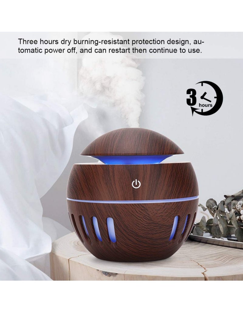 Excefore - Cool Mist Humidifier, Aromatherapy Diffuser, with Colorful LEDs for Home Bedroom Office, Diffusers for Essential Oils, 130ml USB Desktop Humidifier, Gifts for Mom Women - Image 1