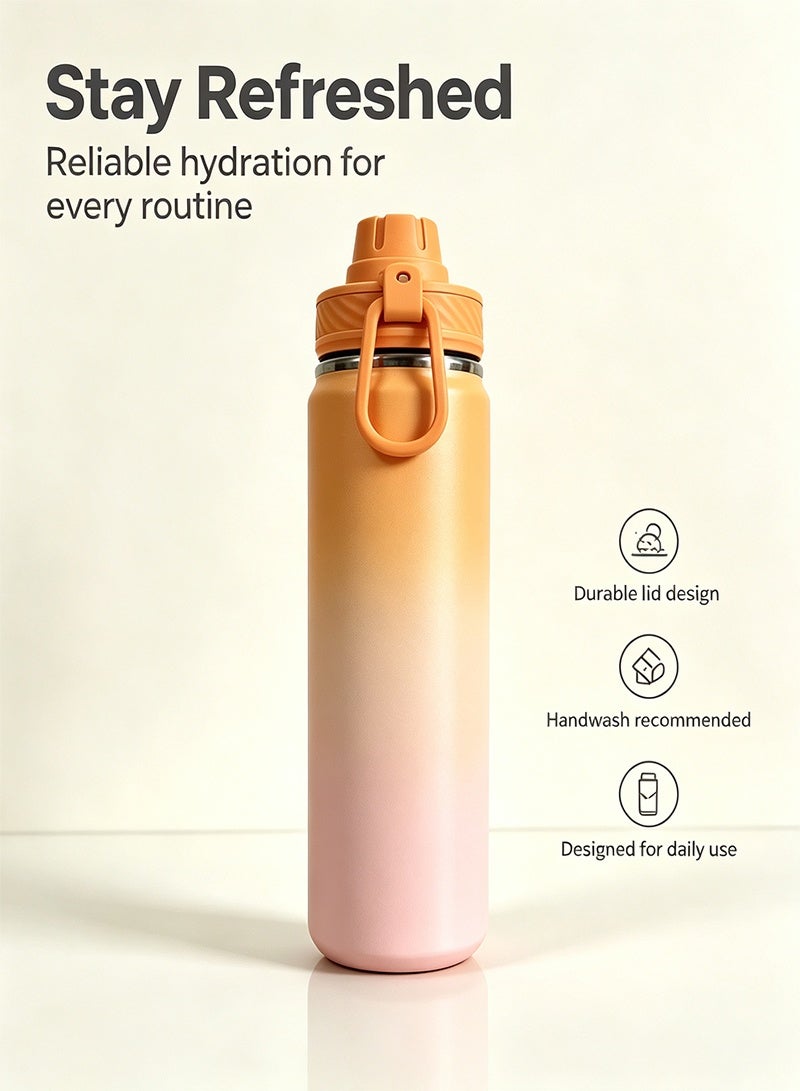 LululemonStainless steel sports vacuum insulated water bottle, suitable for holding water, iced tea, hot tea, etc., with a capacity of 710 milliliters - Image 4