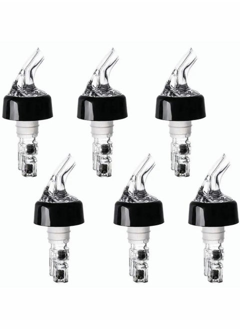 Measured Bottle Pourer, Liquor Pourers 1oz/30ml Automatic Liquor Bottle Pourers Bottle Jigger Quick Shot Spirit Measure Pourer for Wine Cocktail Gin Jigger 6 Pcs
