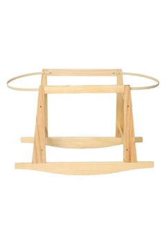 Everything For Kids Rattan Moses Basket for Infant Waffle Bedding and Rocking Base Bassinet for Newborns  - Image 4