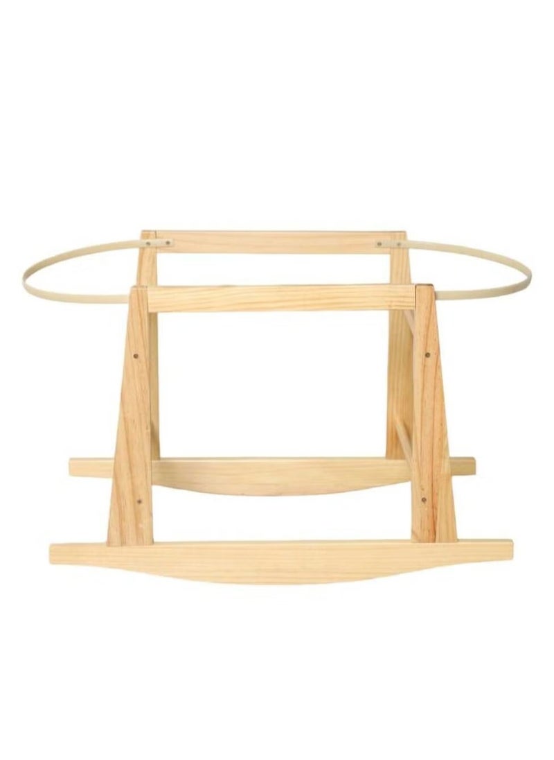 Everything For Kids - Rattan Moses Basket for Infant Waffle Bedding and Rocking Base Bassinet for Newborns - Image 1