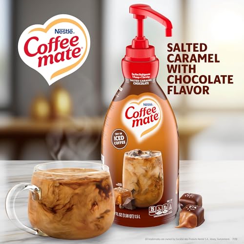 Coffee Mate Nestle Coffee mate Coffee Creamer Salted Caramel Chocolate Concentrated Liquid Pump Bottle Non Dairy No Refrigeration 507 oz Pack of 2 - Image 5