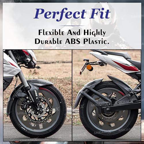 MIKANIX Carbon Finish Wind Design Front/Rear Pro Disc Wheel Cover 17 Inch Fairing Kit Compatible with Pulsar RS/NS All Models - Image 4