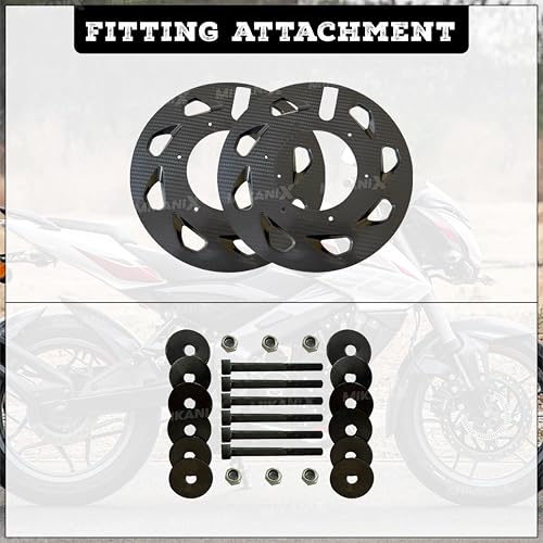 MIKANIX Carbon Finish Wind Design Front/Rear Pro Disc Wheel Cover 17 Inch Fairing Kit Compatible with Pulsar RS/NS All Models - Image 3