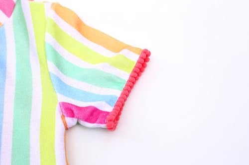 LUCKYGAL Kids Beach Coverup Girls Swimsuit Coverup Zip-Up Beach Pink Striped Bathing Suit,4t 5t - Image 5