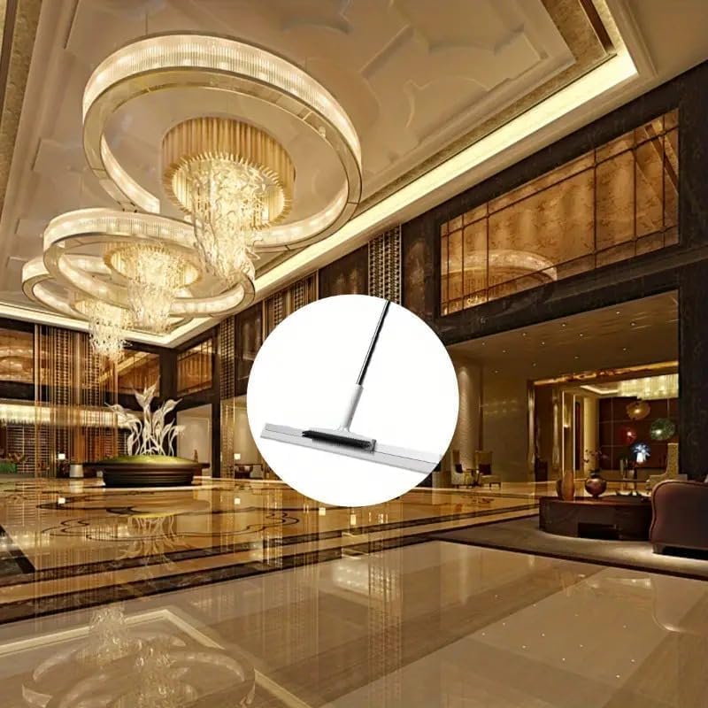 Rexez 2-in-1 Floor Cleaning Brush with Scraper & Wiper | Magic Broom for Bathroom, Glass, Tile, Windows, Dust & Pet Hair - Image 3
