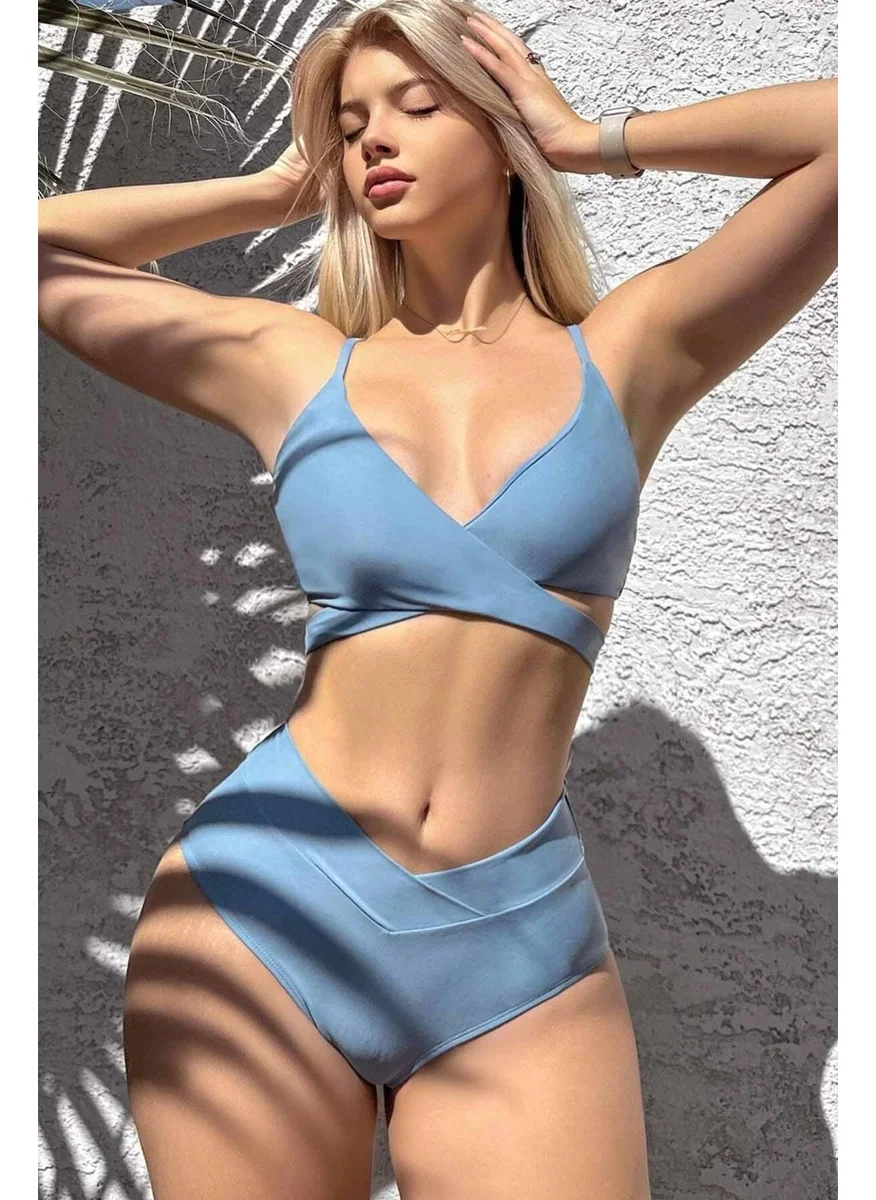 انجلسين Stylish Waist Belt Detail Bikini Top