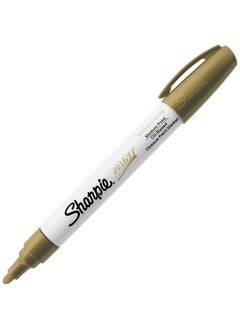 Sharpie SHARPIE Oil-Based Paint Marker, Medium Point, Metallic Gold, 1 Count - Great for Rock Painting 