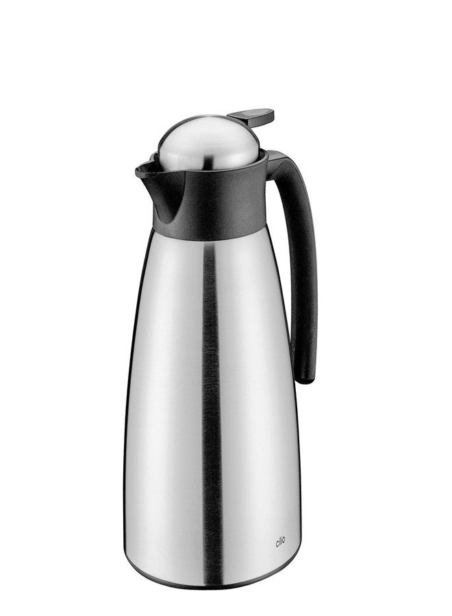 Cilio Savona Insulated Double-Wall Stainless Steel Beverage Server-Hot/Cold Carafe-Coffee Pitcher, 34 Ounce - Image 1