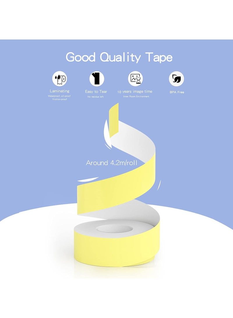 بيري بيدج ورقة لاصقة لملصقات ذات نمط لطيف (رول واحد)، شريط لاصق، ورقة طباعة حرارية، الاسم، السعر، ملصقات باركود، لتنظيم المنزل والمكتب، مقاوم للماء والزيت ومضاد للتمزيق لآلة PeriPage L1 المصغرة - Image 2