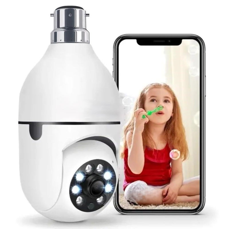 TP PLUS كاميرا أمان منزلية ذكية بدقة 3MP Full HD مع واي فاي CCTV بزاوية 360° مع كاميرا مصباح قابلة للتدوير والدوران ودعم بطاقة SD سعة 128GB (غير مدرجة) مثالية لمراقبة المكتب المنزلي (كاميرا خفيفة) - Image 2