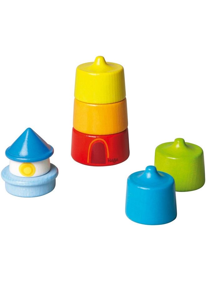 HABA Lighthouse Wooden Rainbow Stacker 8 Piece Set (Made In Germany) - Image 3