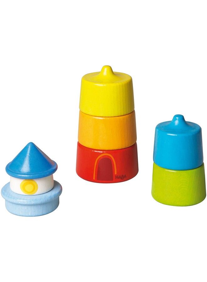 HABA Lighthouse Wooden Rainbow Stacker 8 Piece Set (Made In Germany) - Image 4