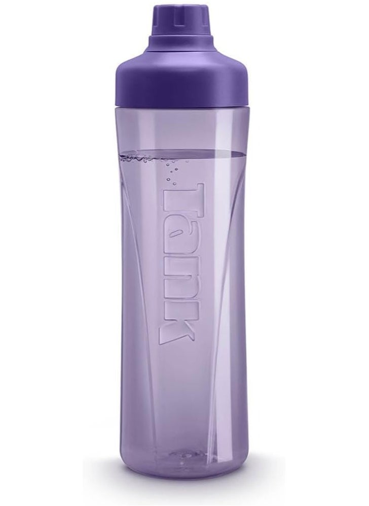TANK Tank Tritan Plastic Water Bottle 800mL, Purple, BPA Free  - Image 1