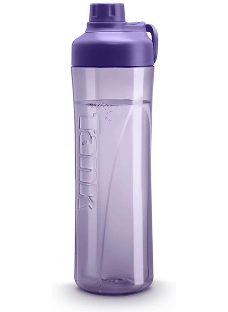 TANK Tank Tritan Plastic Water Bottle 800mL, Purple, BPA Free  - Image 2