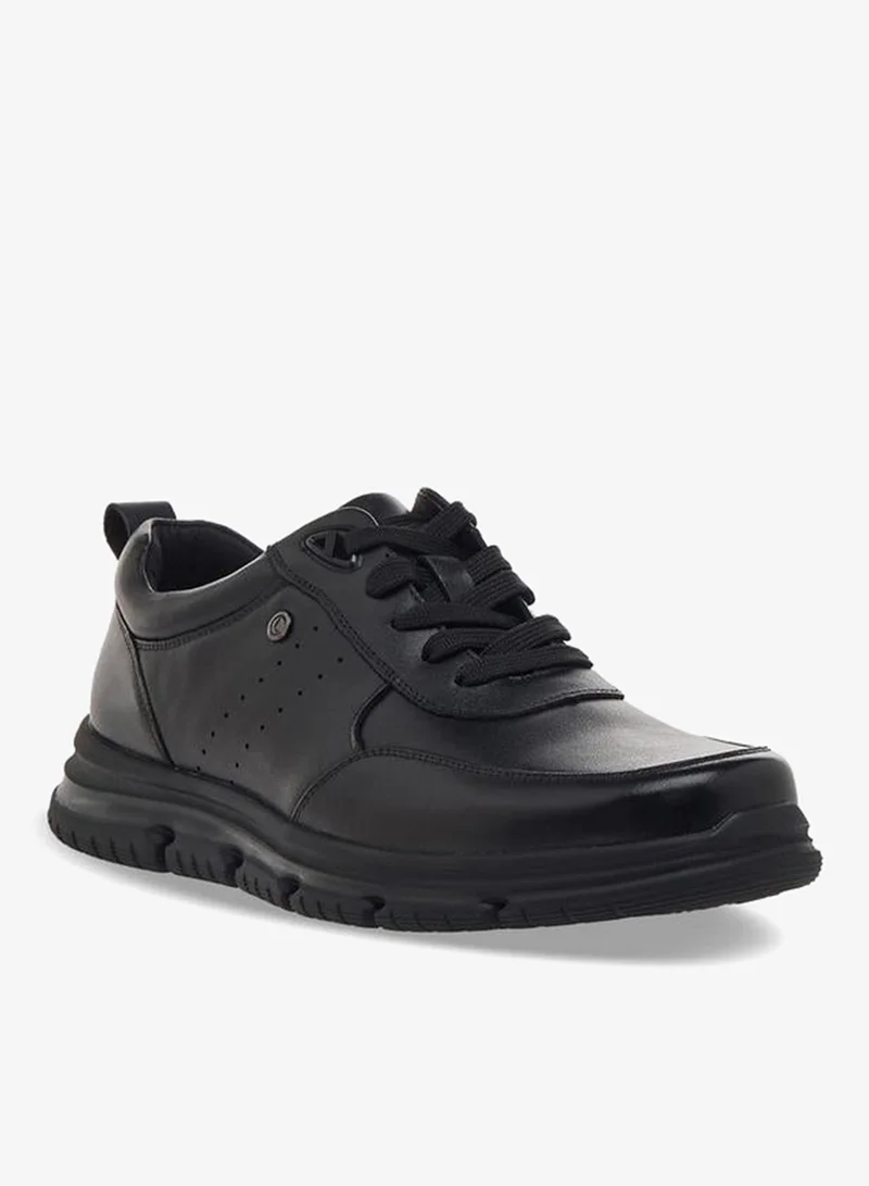 Le Confort Men Lace-Up Leather Ankle Sneakers