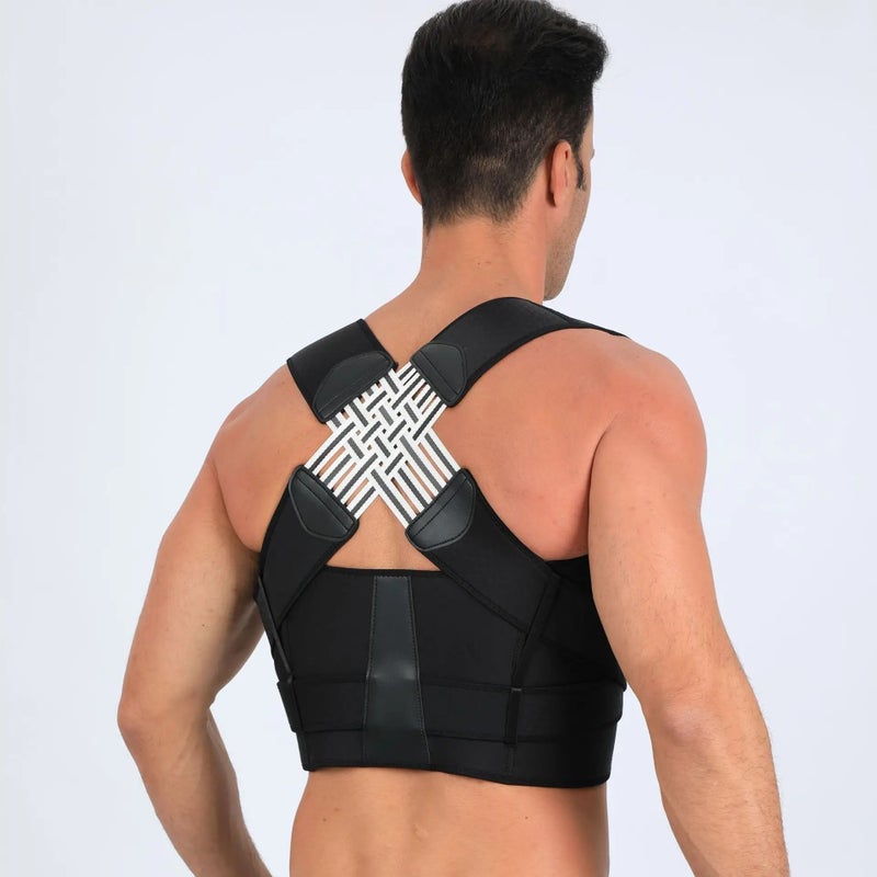 Bluejw Adjustable Shoulder Back Posture Corrector Support Belt - Waist Trimmer for Men, Women & Kids - Orthopedic Brace - Image 3
