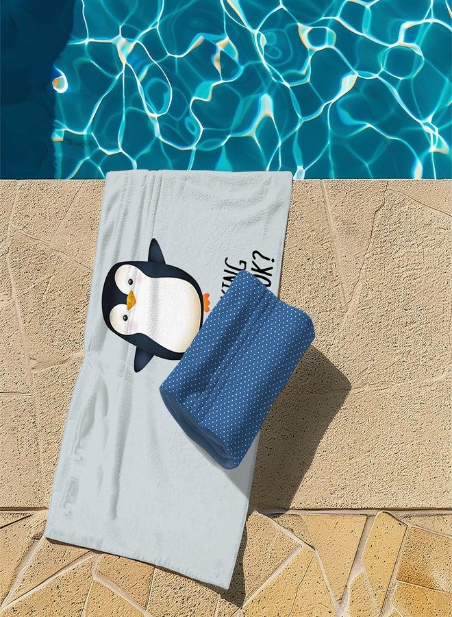 Tzhim Penguin Beach Towels, Cute Penguin Gifts, Sand Towel Large Bath Towels Gifts for Women, Girls, Kids, Toddler, 29x60in - Image 5