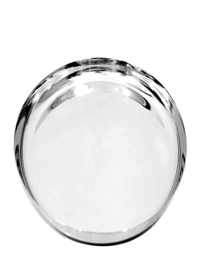 SILVESTER® Stainless Steel Heavy Gauge Apple Kulcha thali Dinner Plates Thali Set, Dinner Plate (6) - Image 1