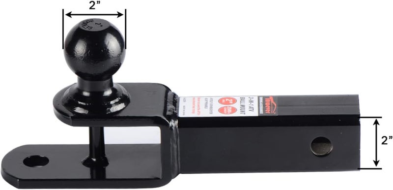 Towever 84209 2 inches ATV Receiver Hitch 3 in 1 Ball Mount with 2 inches Ball - Image 4