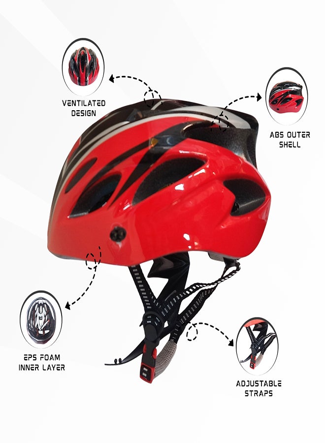 ENDLESS  خوذة دراجة وزلاجات El1051 مع حزام قابل للتعديل | المادة: بولي كربونات، إبس | مع وسادة داخلية للتبطين للراحة | للبالغين، النساء والرجال - Image 3