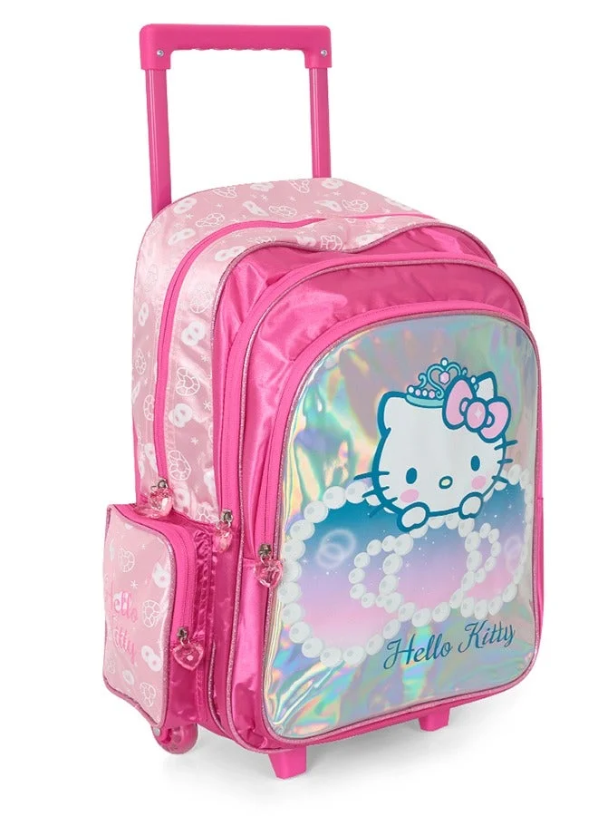 Sanrio Pink Hello Kitty Crystal Princess Rolling School Backpack 18-Inch for Girls, School Bag for Women | Best Price UAE