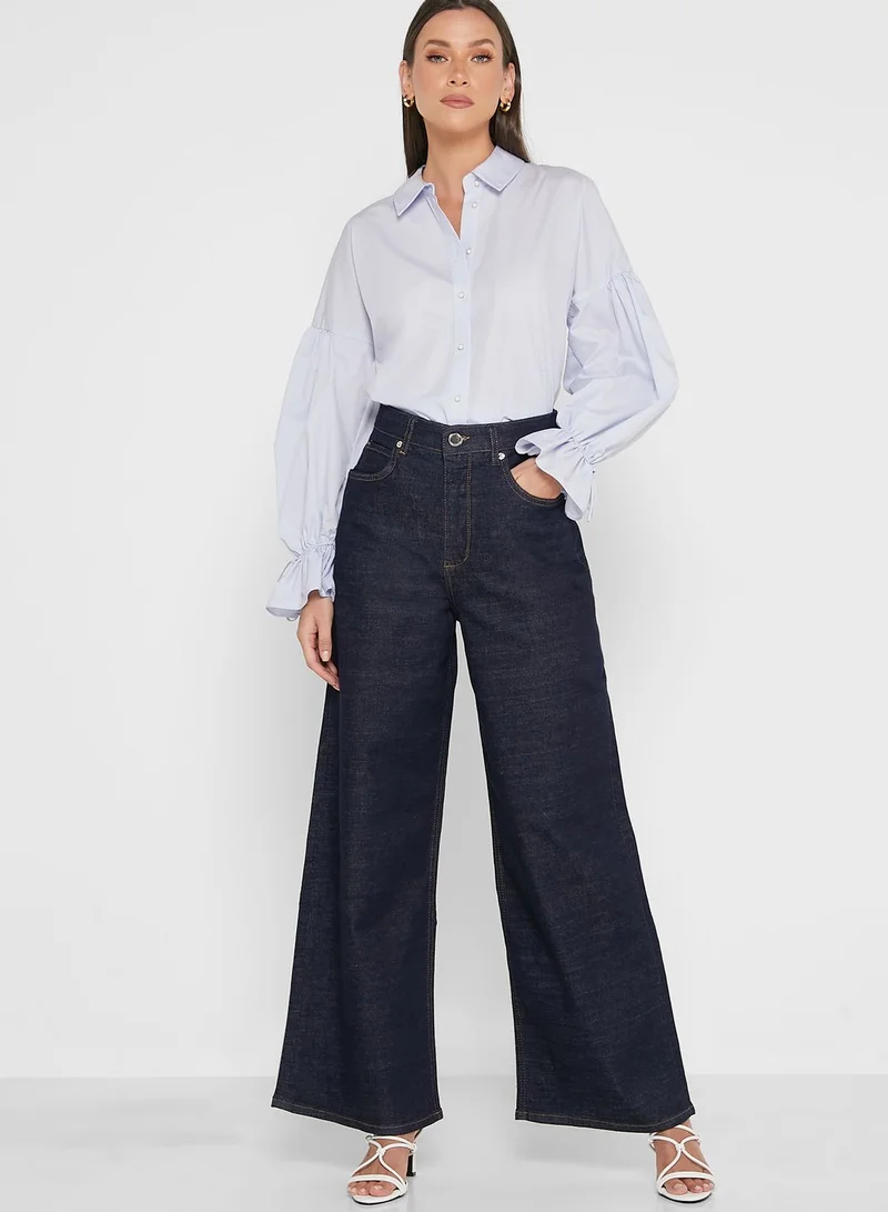 Ted Baker High Waist Wide Leg Jeans
