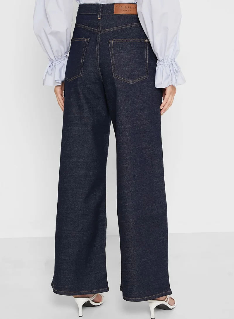 Ted Baker High Waist Wide Leg Jeans