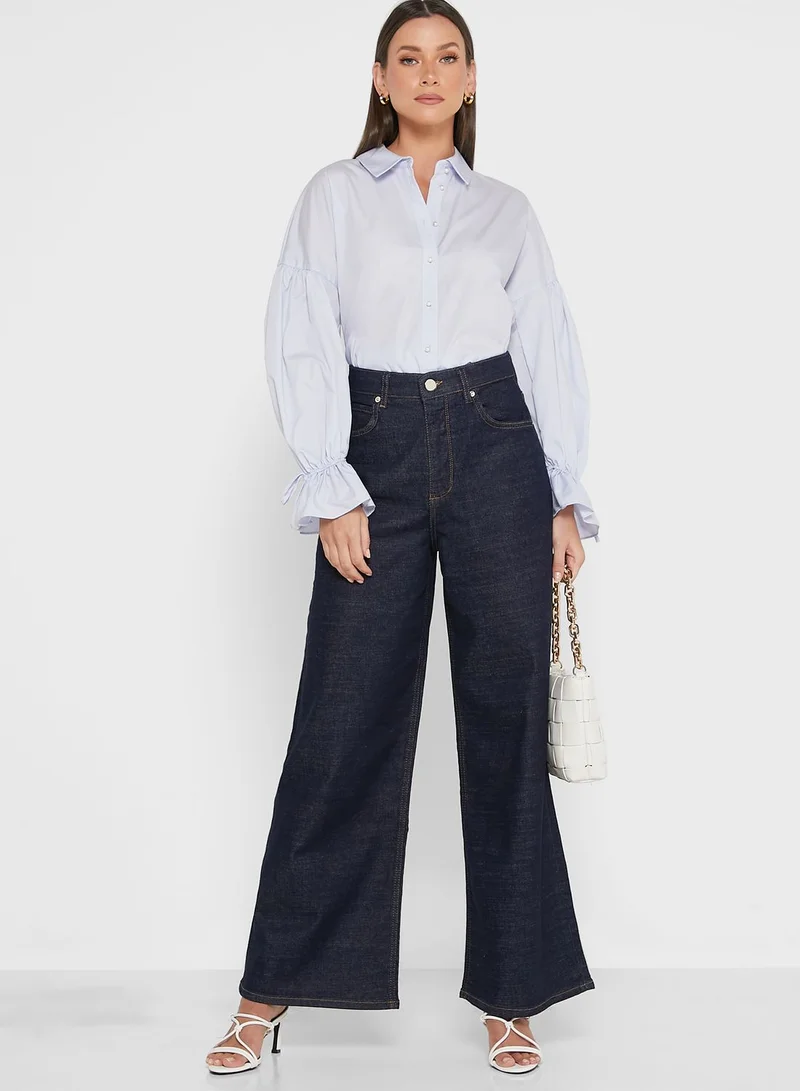 Ted Baker High Waist Wide Leg Jeans