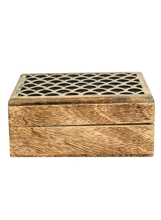 ات او اس 365 صندوق مجوهرات خشبي مصنوع يدويًا من ITOS365 للنساء - تشطيب خشبي | منظم مجوهرات خشبي ببطانة داخلية ناعمة | صندوق للأساور والقلائد والأقراط | هدية مثالية للنساء - Image 1
