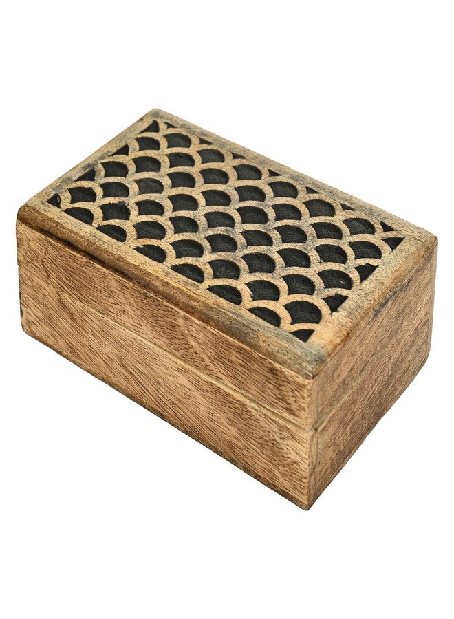 ات او اس 365 صندوق مجوهرات خشبي مصنوع يدويًا من ITOS365 للنساء - تشطيب خشبي | منظم مجوهرات خشبي ببطانة داخلية ناعمة | صندوق للأساور والقلائد والأقراط | هدية مثالية للنساء - Image 2