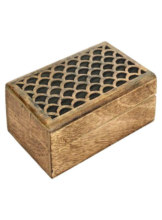 ات او اس 365 صندوق مجوهرات خشبي مصنوع يدويًا من ITOS365 للنساء - تشطيب خشبي | منظم مجوهرات خشبي ببطانة داخلية ناعمة | صندوق للأساور والقلائد والأقراط | هدية مثالية للنساء - Image 3