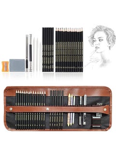 EDBIRET EDBIRET 29pcs Sketching Pencil Set Drawing Pen Charcoal Sketch Included Graphite Pencils Charcoal Pencils Paper Erasable Pen 29pcs Total for Beginners Artist 