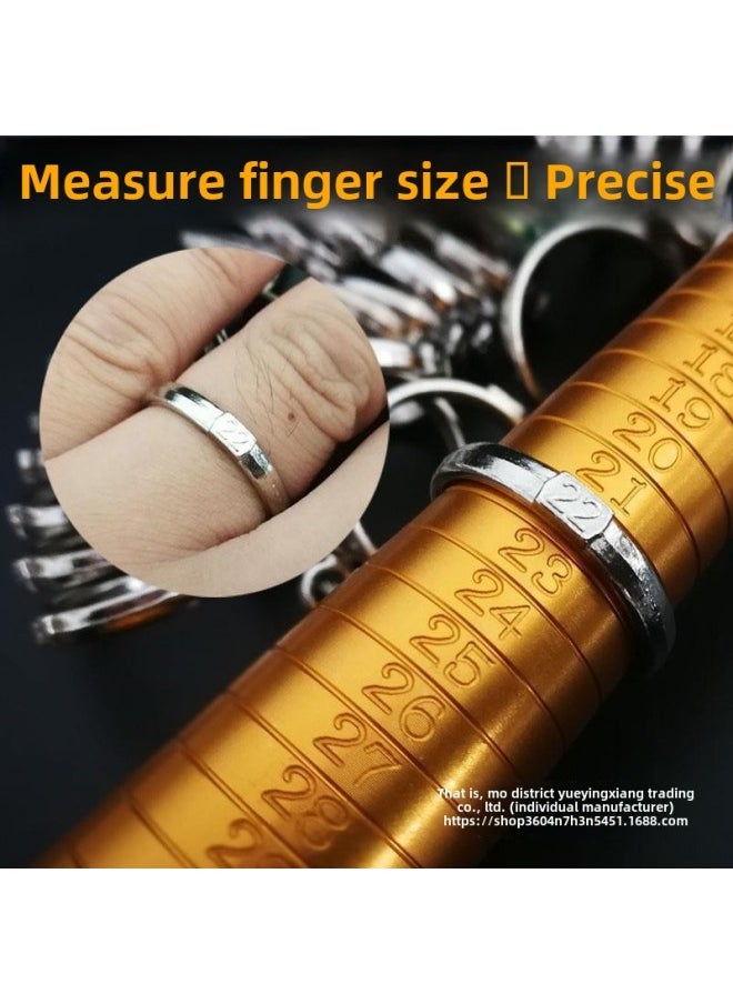 Generic - Hong Kong Ring Ring Ring Rod Finger Size Number Size Measurement Ring Correction Plastic Expansion Tool Free Shipping-Model:Hong Kong Ring Stick  + Free Silver Polishing Cloth - Image 1