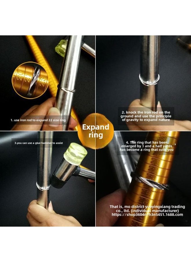 Generic - Hong Kong Ring Ring Ring Rod Finger Size Number Size Measurement Ring Correction Plastic Expansion Tool Free Shipping-Model:Hong Kong Ring Stick  + Free Silver Polishing Cloth - Image 1
