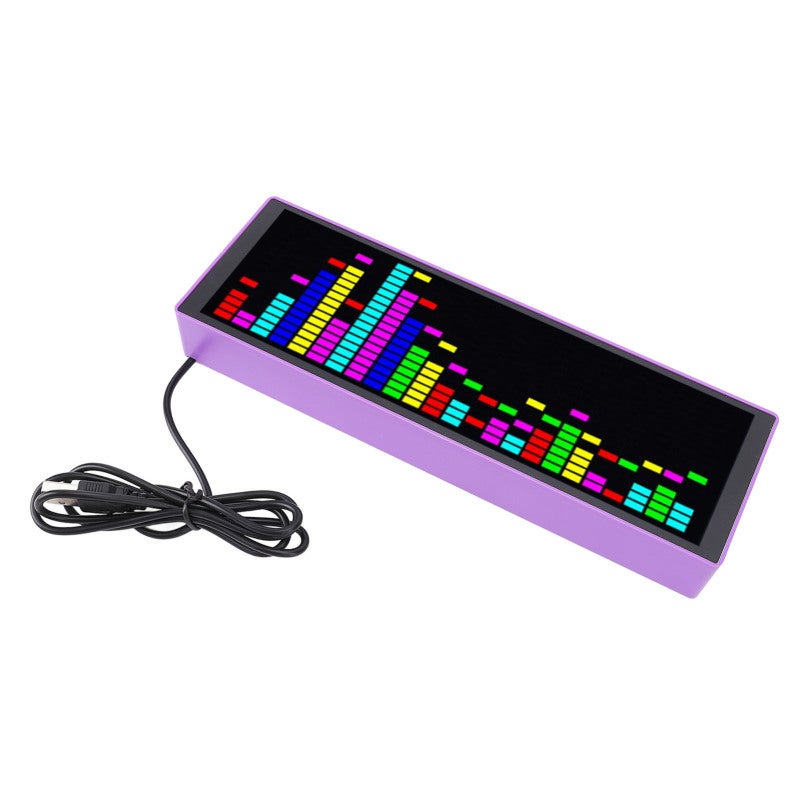 شاشة طيف الموسيقى 12 مؤثرًا ديناميكيًا 7 أوضاع ألوان ساعة طيف الموسيقى RGB LED - مادة ABS محلل طيف يعمل بالطاقة عبر USB لديكور المنزل - Image 4