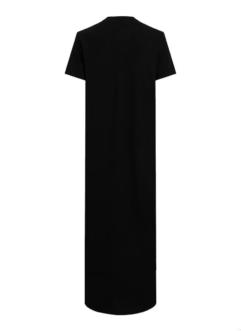Calvin Klein Jeans - Women's Ribbed Maxi T-Shirt Dress - Cotton, Black - Image 1
