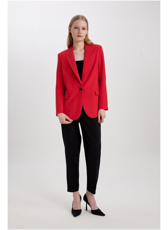 DeFacto Woman Oversize Fit Long Sleeve Smart Casual Blazer  - Image 2