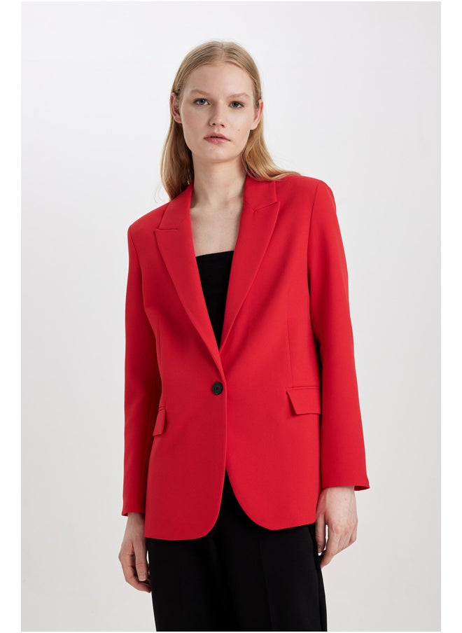 DeFacto Woman Oversize Fit Long Sleeve Smart Casual Blazer  - Image 4