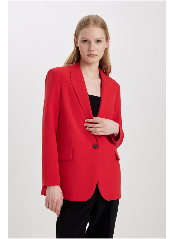 DeFacto Woman Oversize Fit Long Sleeve Smart Casual Blazer  - Image 1