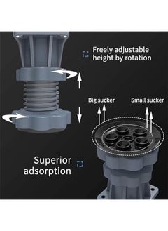 TRASSLE Washing Machine Stand Base,with 8 Strong Feet & 4 Wheels,Movable & Horizontal Adjustment 16-24 for Multi-functional Appliance Stand for Washing Machine Dryer Refrigerator Freezer  - Image 4