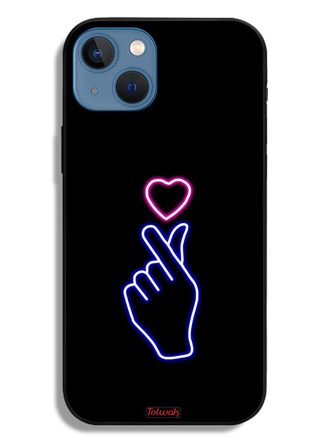 Tolwak Apple iPhone 13 Protective Case Snap Heart Art - Image 2