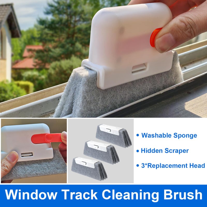 XANGNIER Window Sill Cleaner Tool,10 Pcs Magic Door Window Track Cleaning Tools Kit,Sliding Door Track Cleaner,Groove Crevice Cleaning Brush for Tile Lines/Shutter/Car Vents/Air Conditioner/Keyboard - Image 3