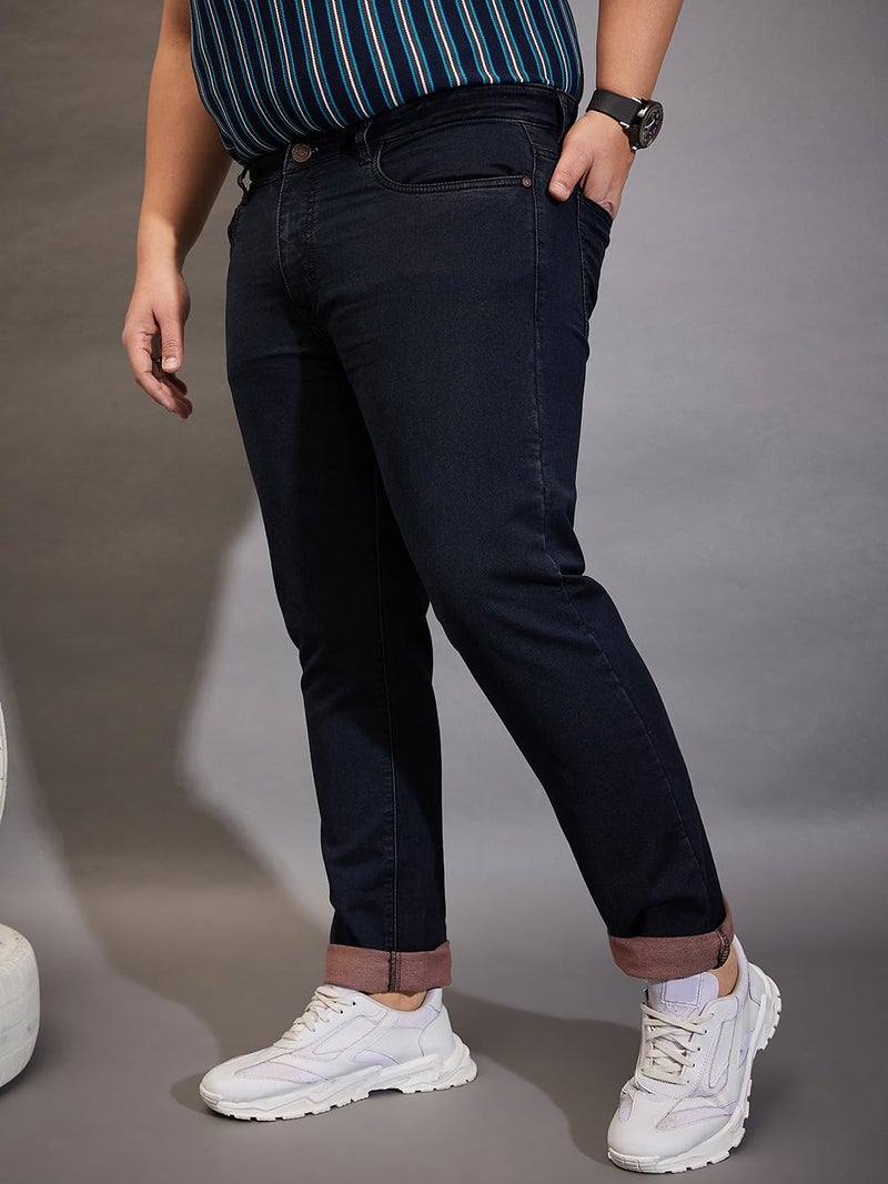 Bigbanana Plus Size Men's Regular Fit Tinted Wash Jeans (Macman,Navy,5XL) - Image 3