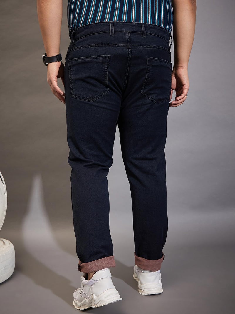 Bigbanana Plus Size Men's Regular Fit Tinted Wash Jeans (Macman,Navy,5XL) - Image 5