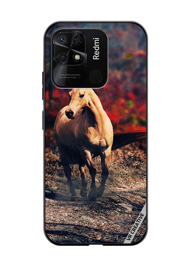 VR CREATIVE Protective Case Cover For Xiaomi Redmi 10C Horse Design Multicolour - Image 1
