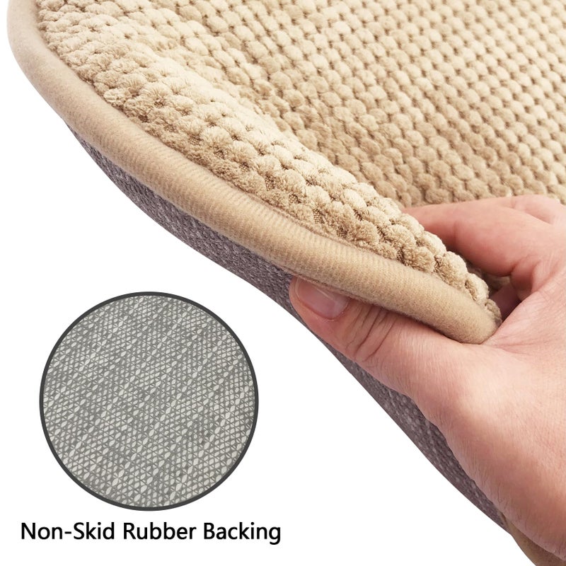 PAGGED Khaki Foam Seat Cushions Kitchen Chairs Pads for Dining Chairs Non Slip Office Seat Cushions Washable U Shaped Soft Thick Large Metal Wooden Chair Cushions,17" x 15" - Image 4