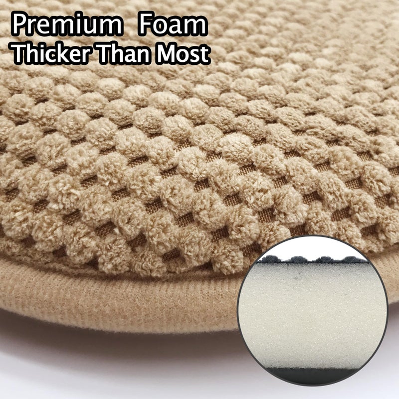 PAGGED Khaki Foam Seat Cushions Kitchen Chairs Pads for Dining Chairs Non Slip Office Seat Cushions Washable U Shaped Soft Thick Large Metal Wooden Chair Cushions,17" x 15" - Image 3